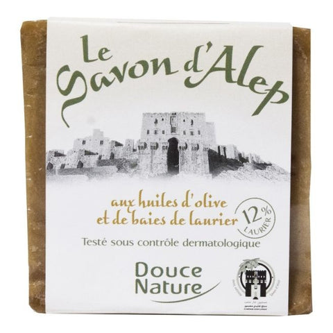 Comprar online PASTILLA JABON ALEPO 12% LAUREL DOUCE NATURE 200 G de DOUCE NATURE. Imagen 1