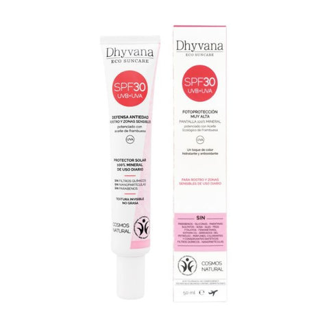 Comprar online PROTECTOR SOLAR SPF30 50 ml CON COLOR BB CREAM de DHYVANA. Imagen 1
