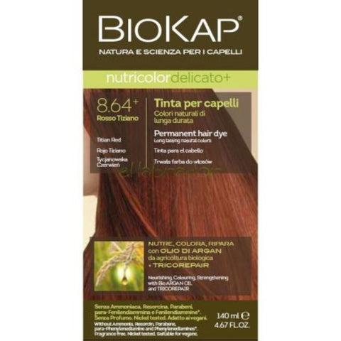 Comprar online 8.64 + TITIAN RED GENTLE DYE- 140 ML ROJO TIZIANO de BIOKAP. Imagen 1