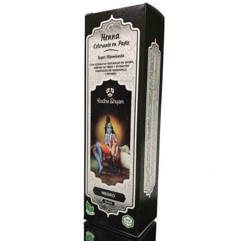 Comprar online HENNA PASTA NEGRO RADHE SHYAM 203 ML de RADHE SHYAM SPIRITUAL SKY. Imagen 1