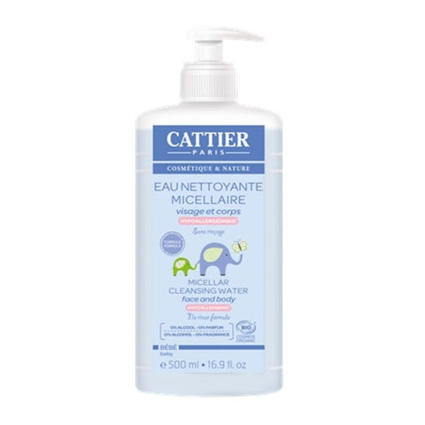 Comprar online AGUA LIMPIADORA MICELAR BEBE CARA/CUERPO 500 ml de CATTIER. Imagen 1