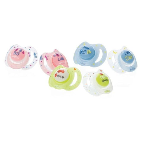 Comprar online CHUPETE OVAL QUE BRILLO OSCURIDAD VERDE 2P 0-6M de CITROGANIX. Imagen 1