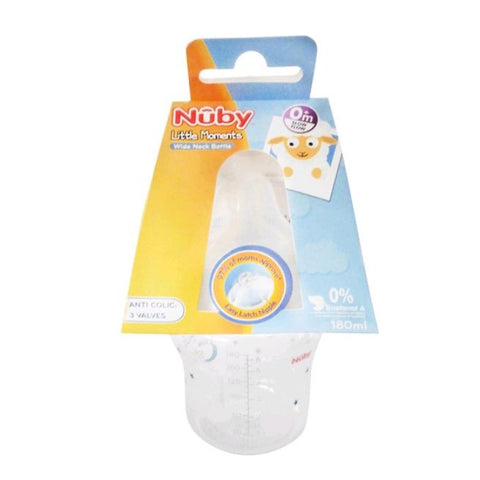 Comprar online LITTLE MOMENTS -BIBERON AZULFLUJO LENTO 180ML 0M+ de CITROGANIX. Imagen 1