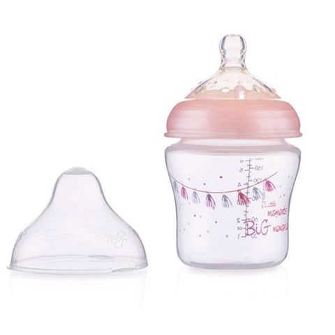 Comprar online LITTLE MOMENTS -BIBERON ROSA FLUJO LENTO 180ML 0M+ de CITROGANIX. Imagen 1