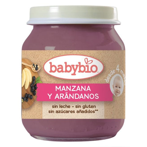 Comprar online BABYBIO POTITO MANZANA ARANDANOS 130 gr de BABYBIO. Imagen 1