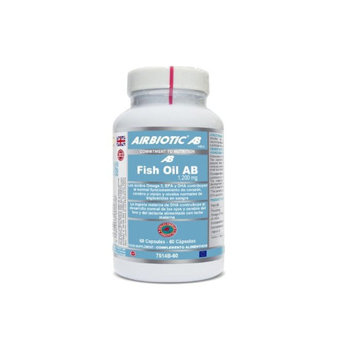 Comprar online ACEITE DE PESCADO AB 1200 MG 60 CAPSULAS de AIRBIOTIC. Imagen 1