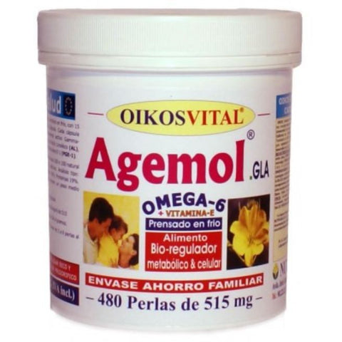Comprar online AGEMOL - OMEGA-6. 515 mg 480 Perlas de OIKOS. Imagen 1