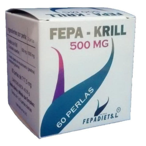 Comprar online FEPA - KRILL 500 mg CON ASTAXANTINA 60 Perlas de FEPA. Imagen 1
