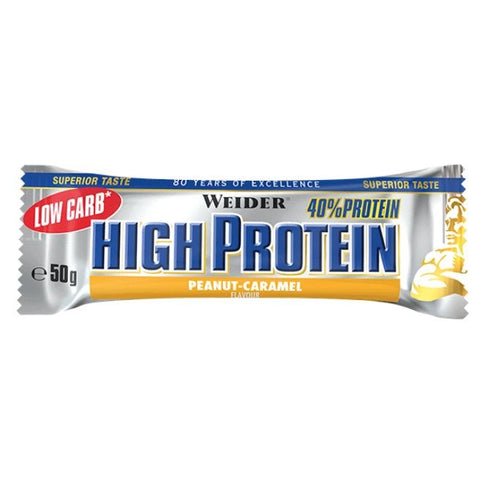 Comprar online 40% PROT. LOW CARB BAR CACAHUETE-CARAMELO 50 G de WEIDER. Imagen 1