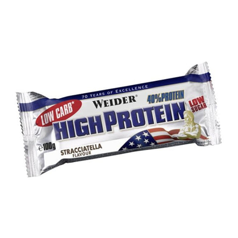 Comprar online 40% PROT. LOW CARB BAR STRACCIATELLA 100 G de WEIDER. Imagen 1