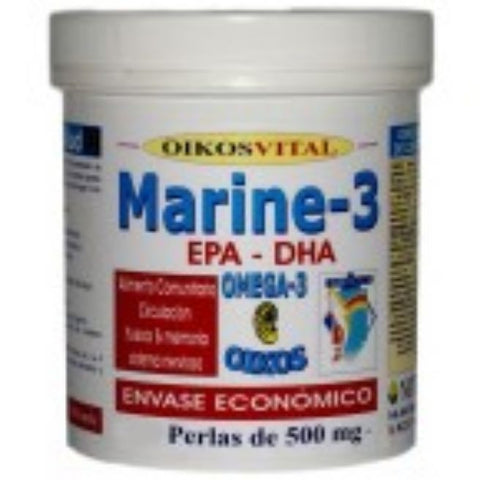 Comprar online MARINE-3. OMEGA 3 500 mg 180 Perlas. de OIKOS. Imagen 1