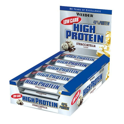 Comprar online 40% PROT. LOW CARB BAR STRACCIATELLA 50 G de WEIDER. Imagen 1