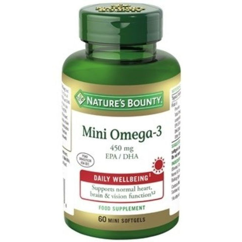 Comprar online MINI OMEGA 3 450 mg EPA/DHA 60 Minicaps de NATURE´S  BOUNTY. Imagen 1