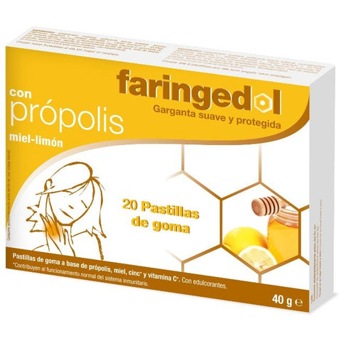 Comprar online PASTILLAS MIEL- LIMON 20 UNID. de FARINGEDOL. Imagen 1
