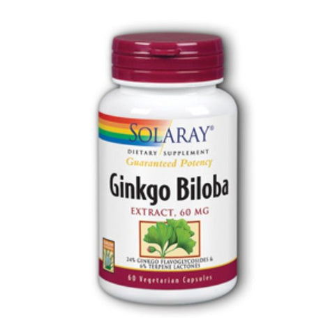Comprar online GINKGO BILOBA 60 mg 60 Caps de SOLARAY. Imagen 1