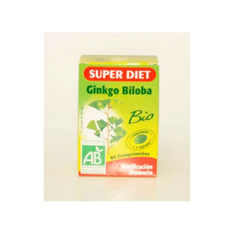 Comprar online GINKGO BILOBA BIO 80 Comp de SUPERDIET. Imagen 1