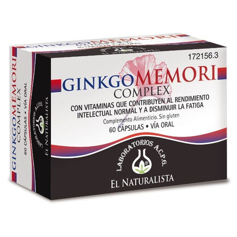 Comprar online GINKGOMEMORI COMPLEX 60 Caps de EL NATURALISTA. Imagen 1