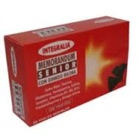 Comprar online MEMORANDUM SENIOR GINKGO BILOBA 20 Viales x 10 ml de INTEGRALIA. Imagen 1
