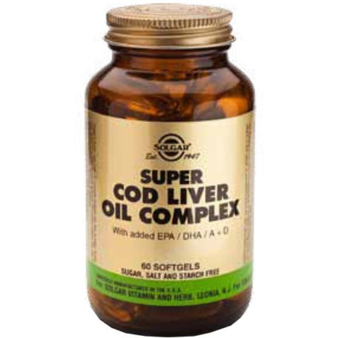Comprar online SUPER COD LIVER OIL COMPLEX 60 Perlas de SOLGAR. Imagen 1